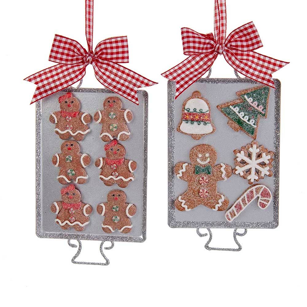 Metal Gingerbread Cookie Tray Ornament