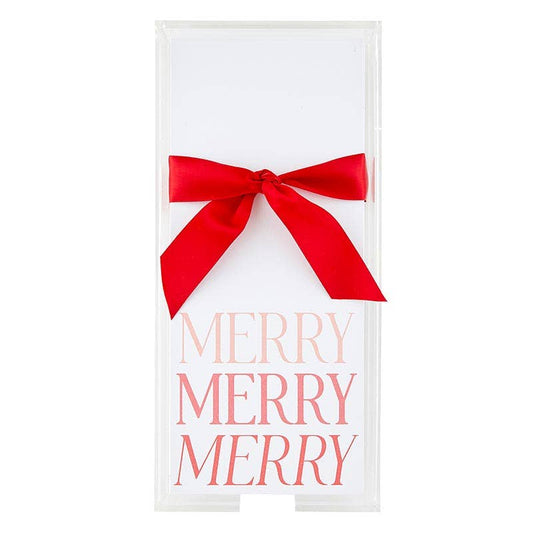 Rectangle Notepad with Tray - Merry Merry Merry