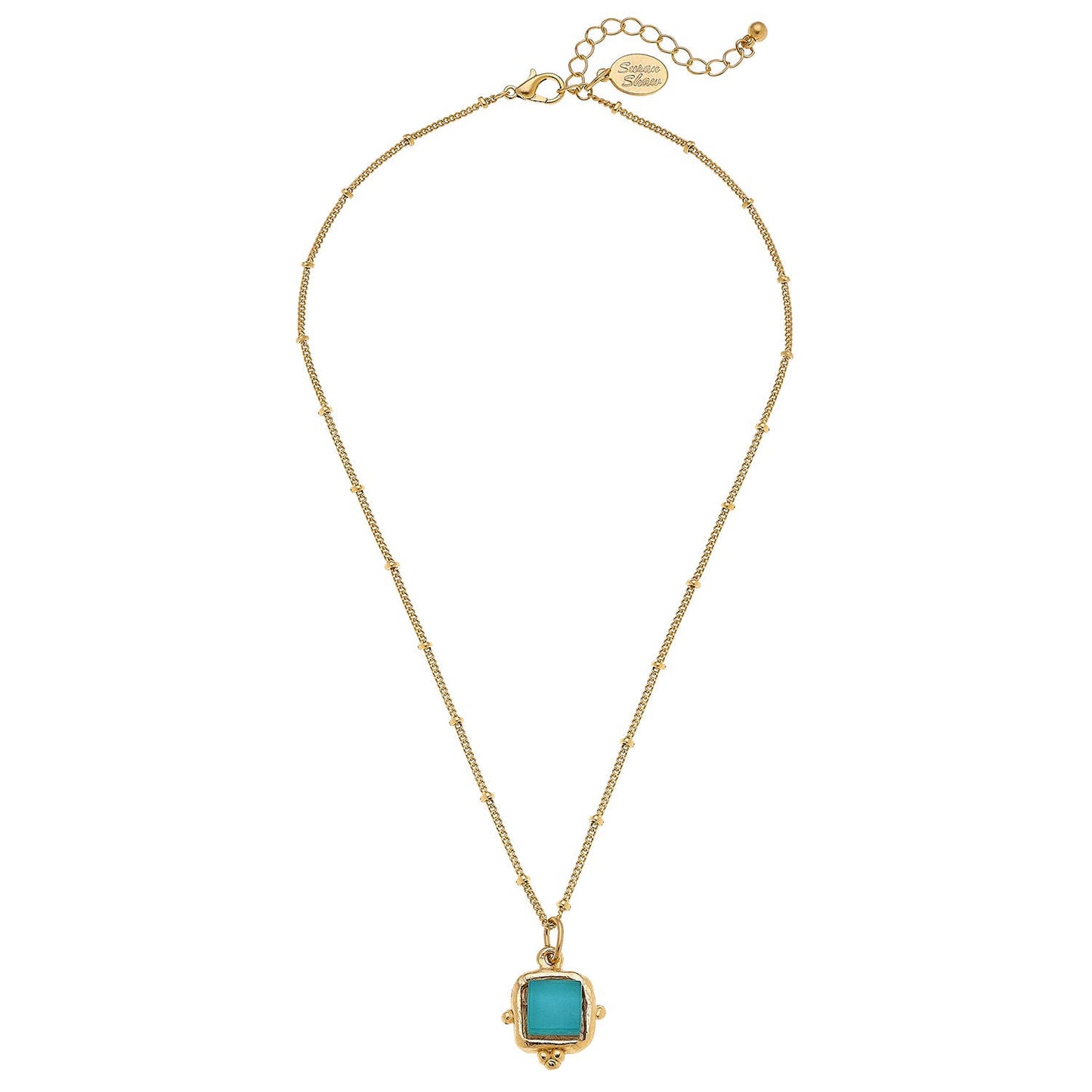 Charlotte Dainty Teal Necklace