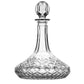Clear, non-leaded crystal decanter with ribbed round stopper, wide patterned base. Available in 32oz size. Gift box included.
