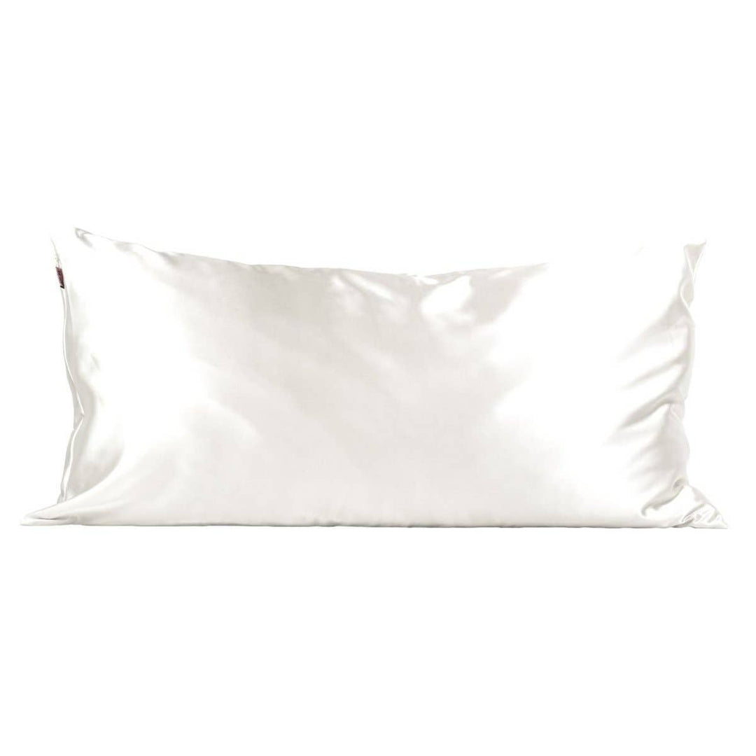 Ivory Satin King Pillowcase, frizz-free and luxurious. Available in king size.