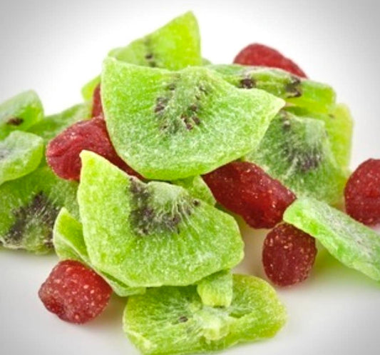 Fruit To Go - Dried Strawberry Kiwi Gourmet Blend, 1/4 lb. pack; features colorful kiwi and strawberry pieces. Also available in 1/2 lb.