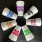 Eight 20oz white Game Day Foam Cups with “Game Day” in team colors. Available in sets of eight.