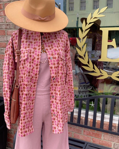 Shacket Mauve / Camel - PLUS