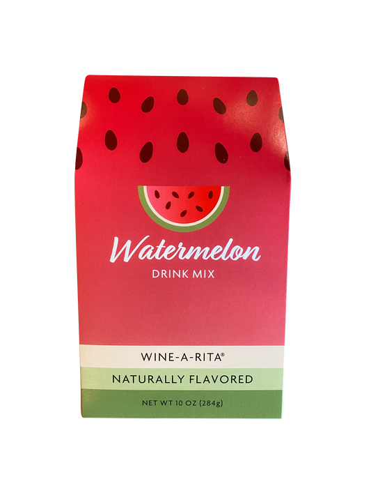 Watermelon Boxed Mix, 10 oz (284g), in a red carton with black seeds, watermelon illustration, and green base.