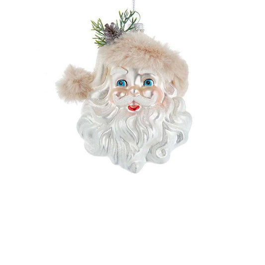 Glass Santa Head Ornament