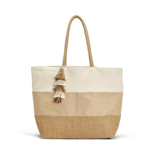 Triple Thread Tote Bag with Tassel