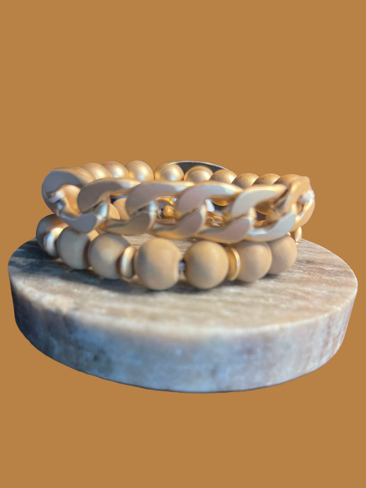 Wood Ball Beaded Bracelet