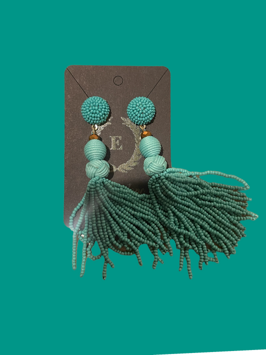 Beaded Tassel Earrings