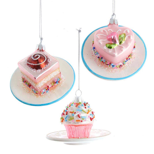 Glass Cake Plate Ornament