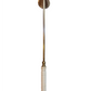 Lights Out Brass Candle Snuffer by Two’s Company with a white ribbed handle. Available sizes: small, medium, large.