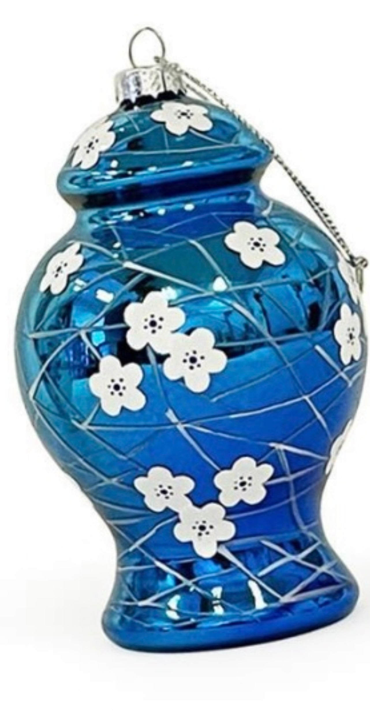 Blue & White Hand-Crafted Ornament Asst 3