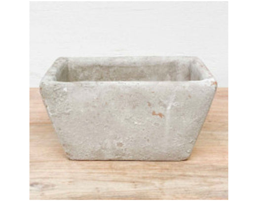 Rectangular light gray concrete Stockholm Planter. Available in small, medium, and large sizes.