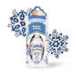 2oz Poo Spray-Frosty Flush Fresh Snow in blue and white Holiday 2022 packaging. Available in 2oz size.