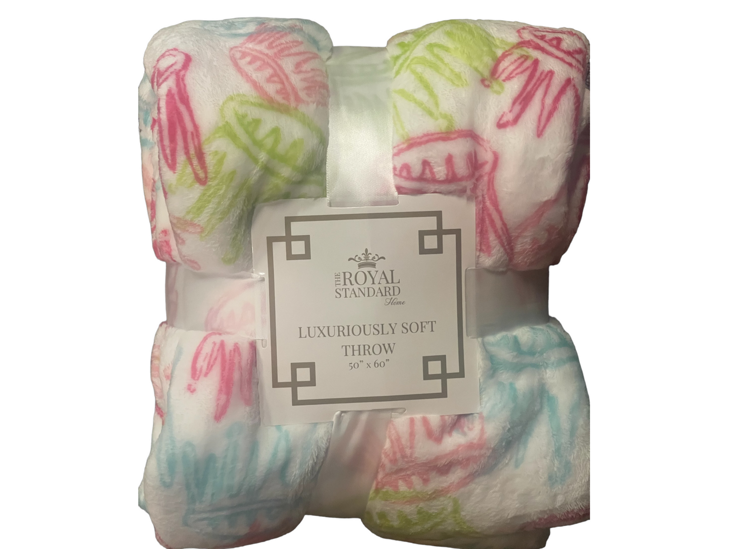 La Couronne Throw  Pink/Aruba Blue/Lime