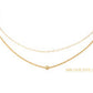 The product is an 18K Gold Plated Petite Paperclip Chain necklace featuring a small central pendant. Size is not specified.
