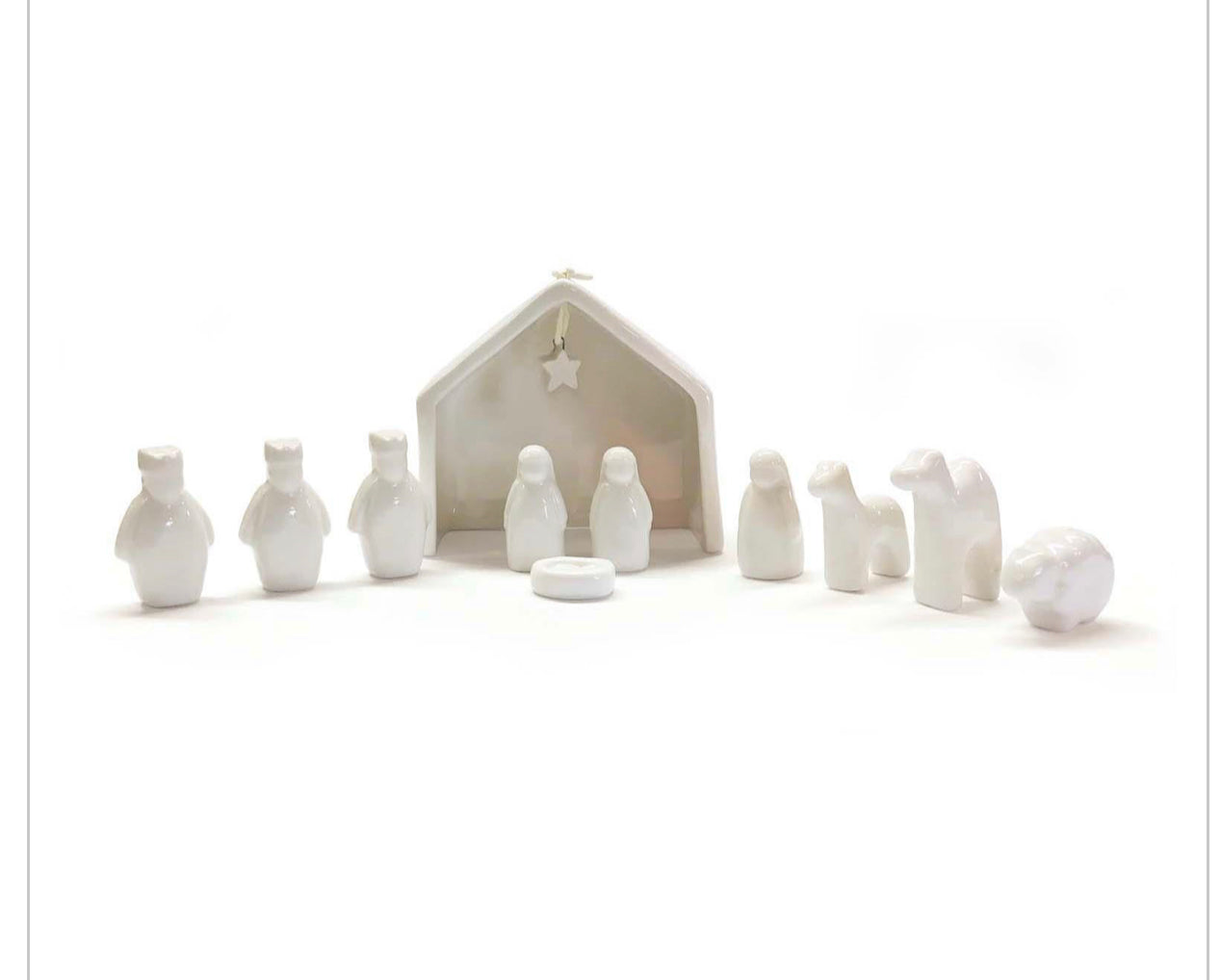 Miniature Nativity Set  Porcelain ( 11 piece)