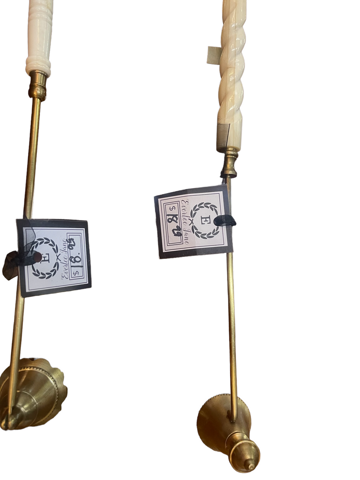 Pair of wall lights from Two’s Company in a warm finish. Available in standard and large sizes.
