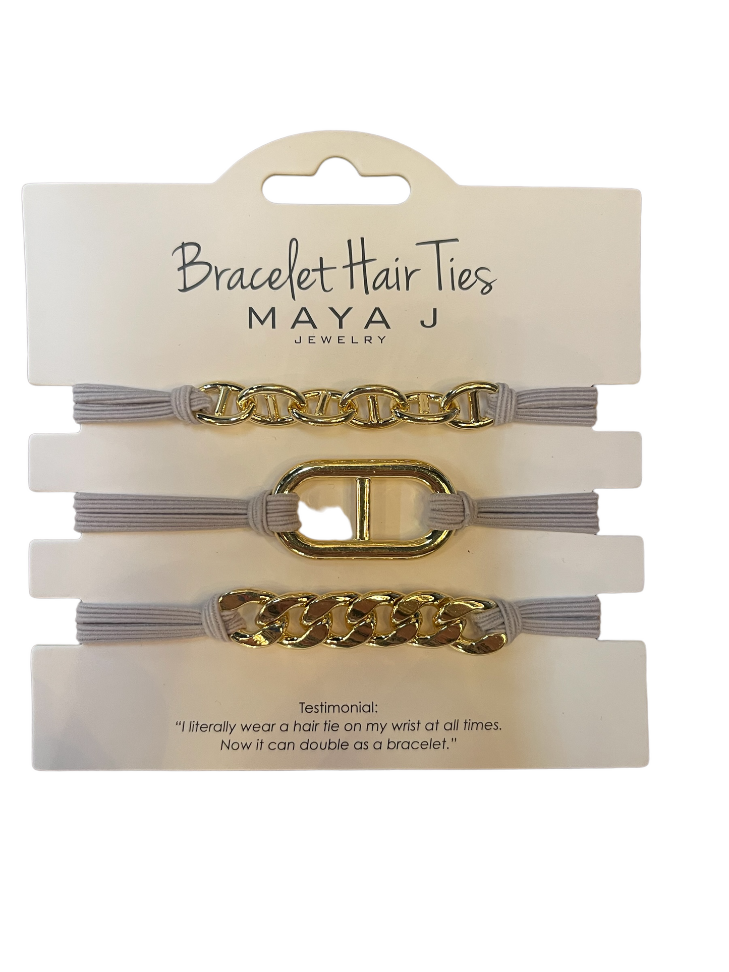 Maya J Bracelet Hair Ties Package