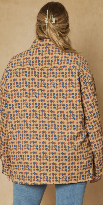 Shacket Mauve / Camel - PLUS