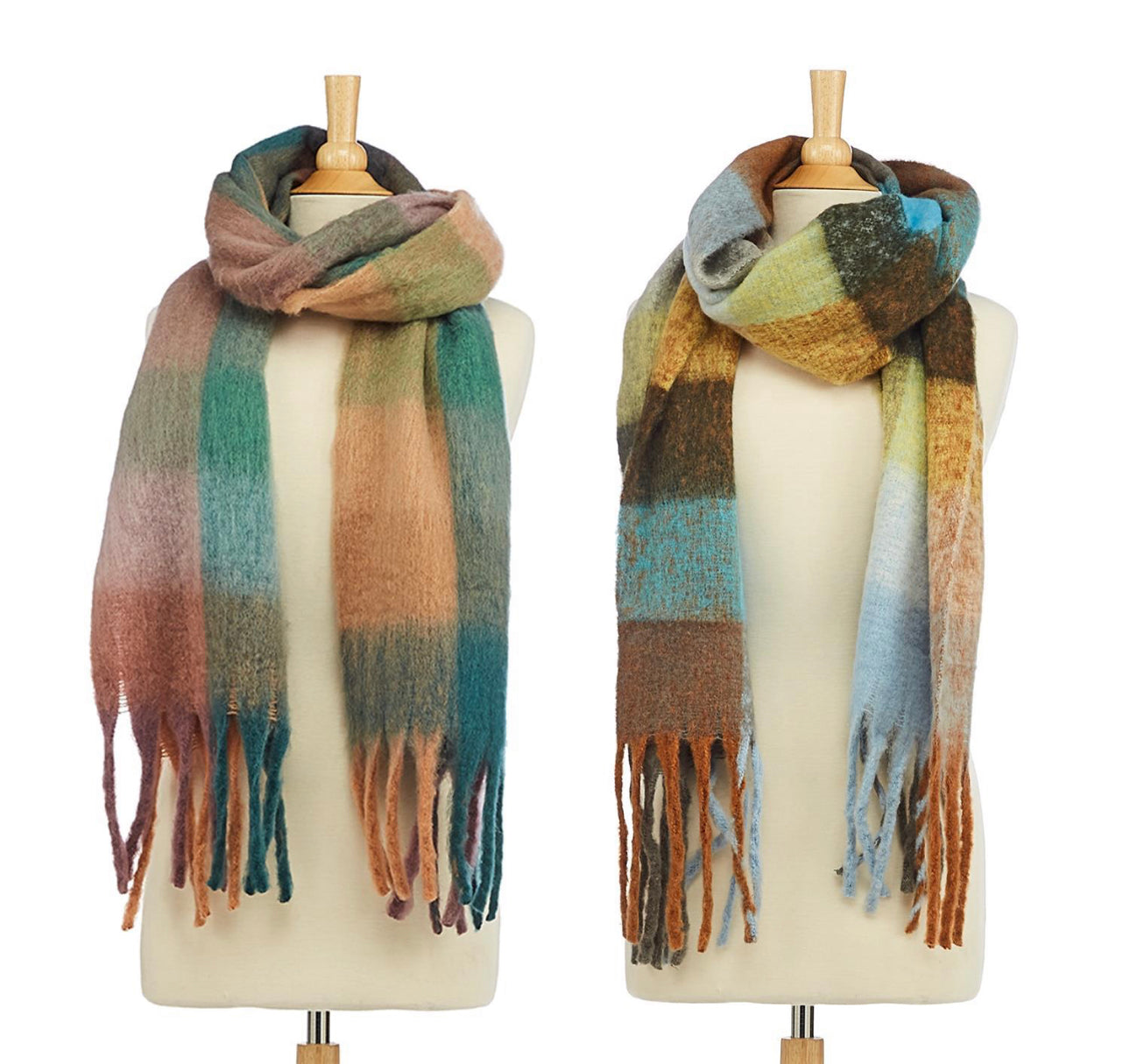 Colorful Plaid Scarves