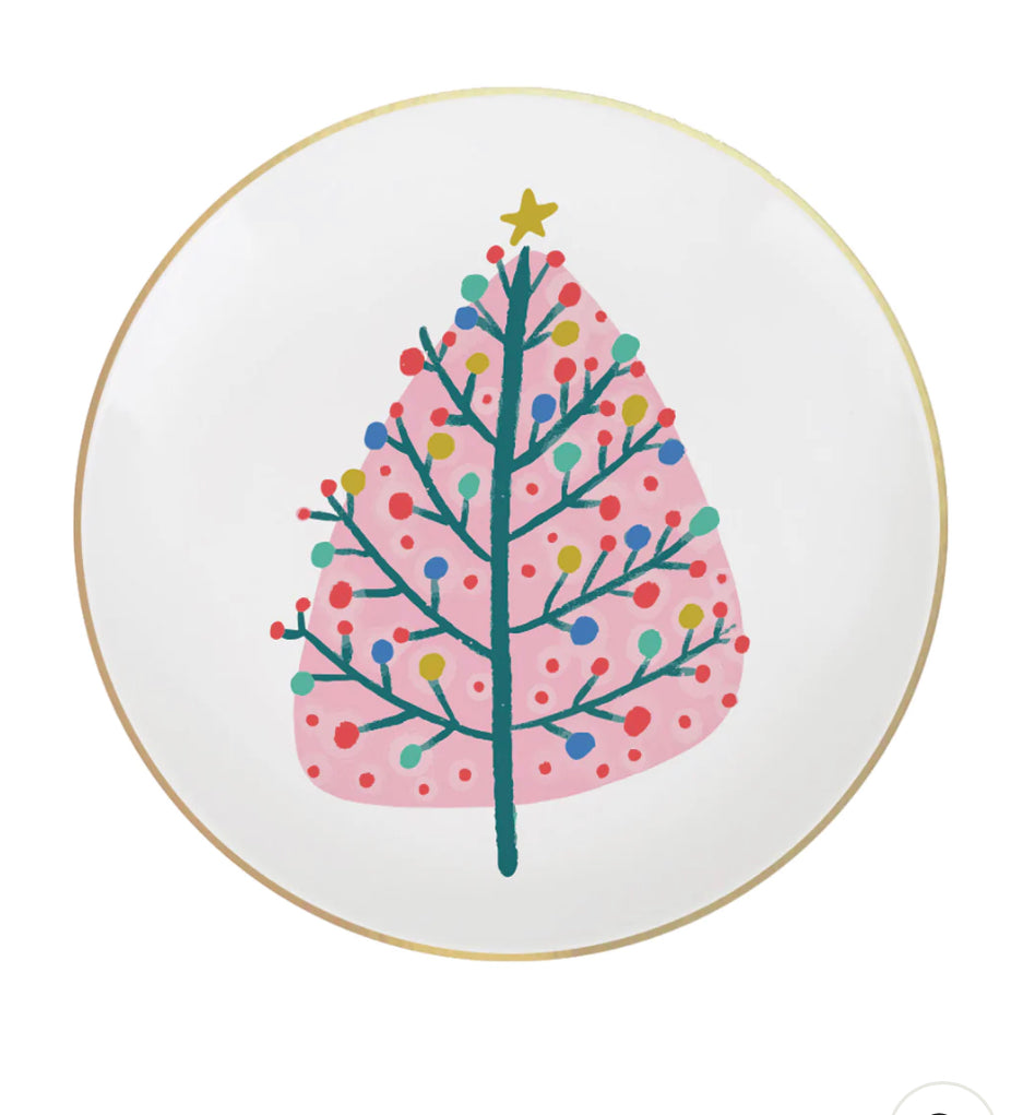 Plate Appetizer Pink Tree