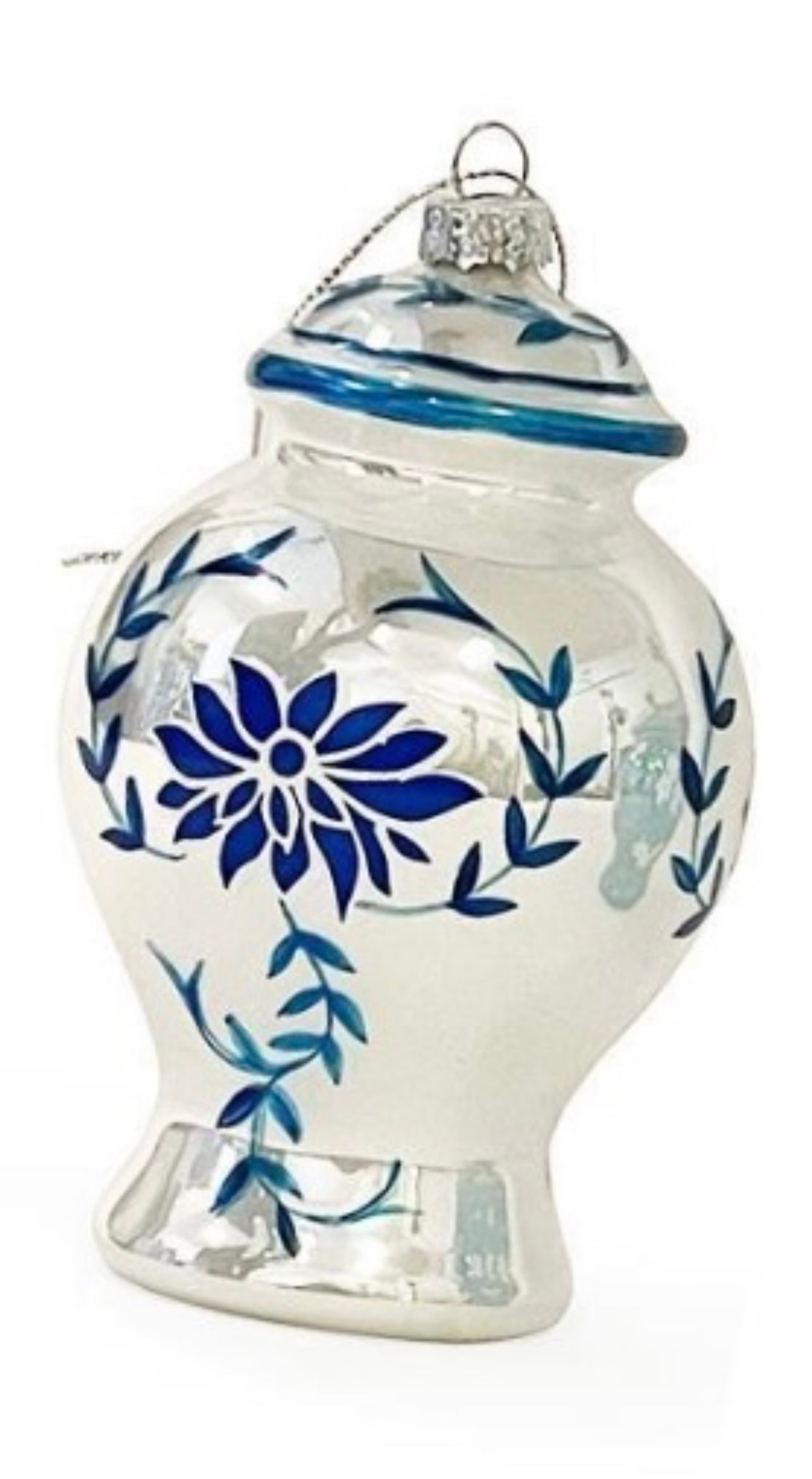 Blue & White Hand-Crafted Ornament Asst 3