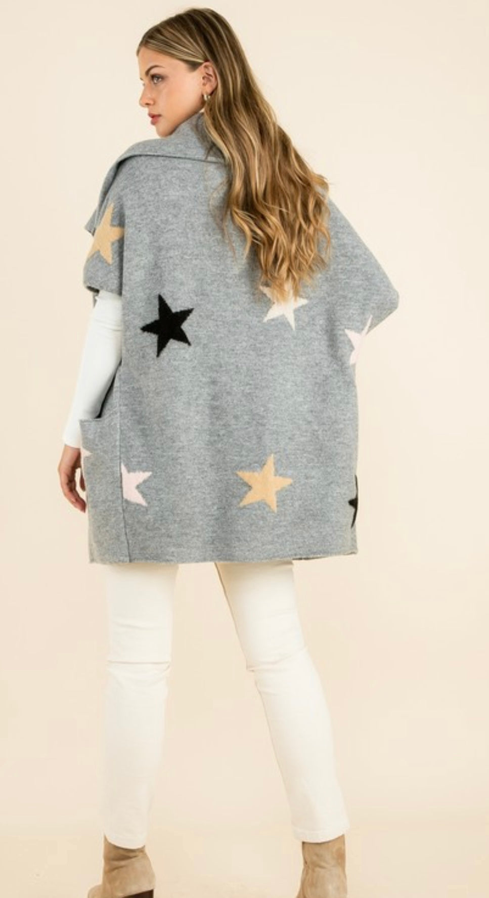 Star Pattern Knit Cardigan