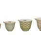 Hand-Painted Stoneware Measuring Cups w/ Patterns, set of 4