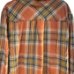 Plaid Rust Mix Mineral Wash Top