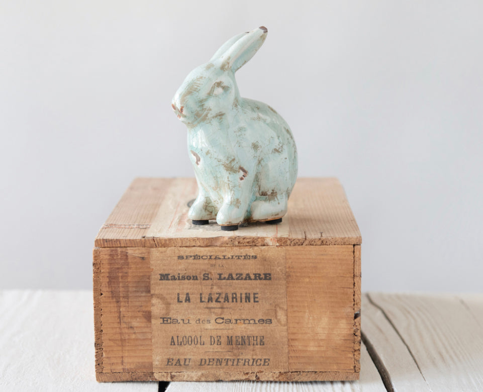 Distressed Terracotta Rabbit