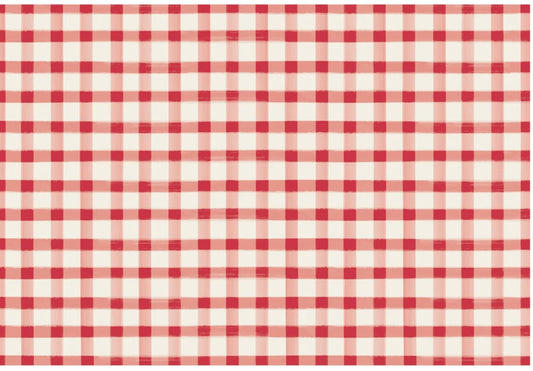 Red Painted Check Placemat