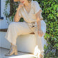 These linen pants come in oatmeal and Black they are a plus size very comfortable with fringe hem