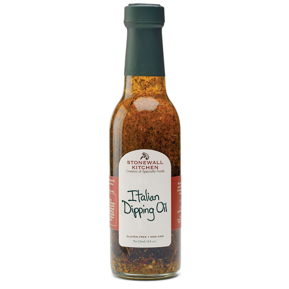 Stonewall Kitchen Italian Dipping Oil, herb-infused olive oil, green cap, 8 oz (237 ml), gluten free, non-GMO.