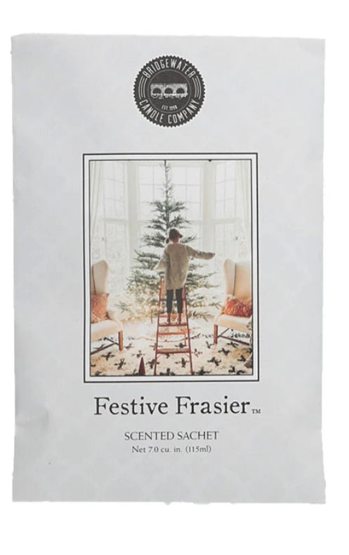 Bridgewater Candle Company Festive Frasier Sachet, available in small and large sizes, offers warm holiday scents.