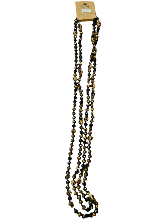 Black Gold Cheetah Necklace