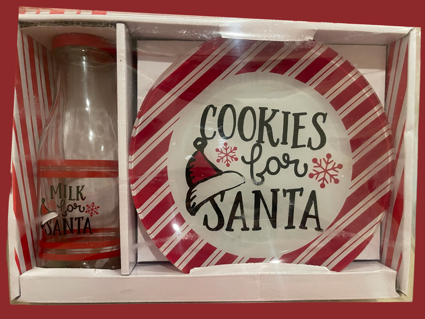 Cookies for Santa Plate with Milk Jug