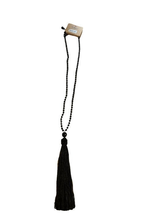 Black Tassel Necklace