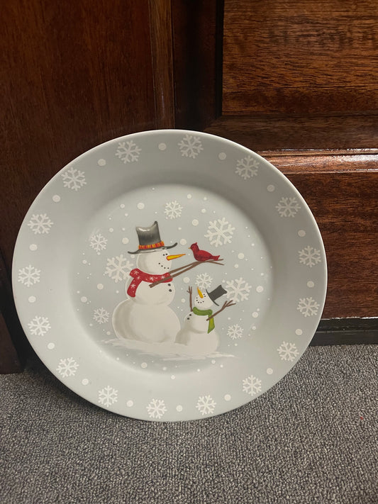 Snowman Blue plate