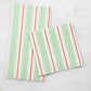 Seafoam & Red Awning Stripe Guest Napkin KP 1451