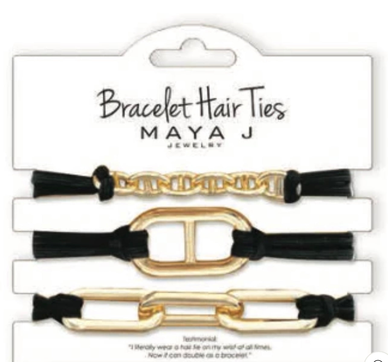 Maya J Bracelet Hair Ties Package