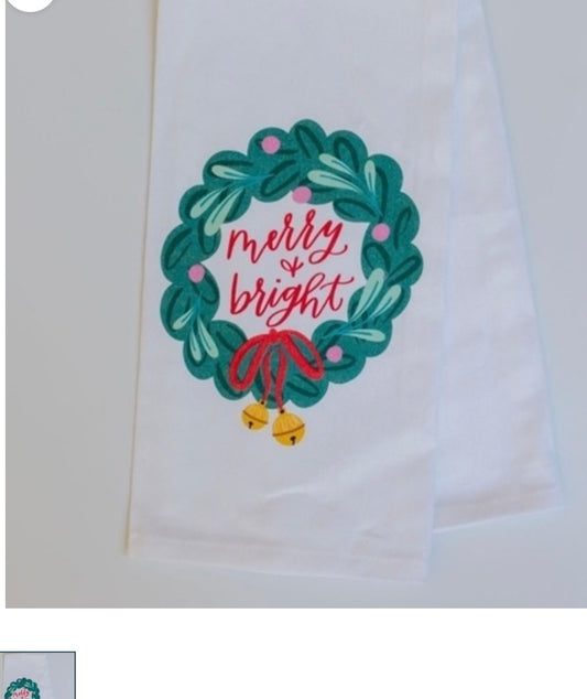 Merry and Bright Tea Towel