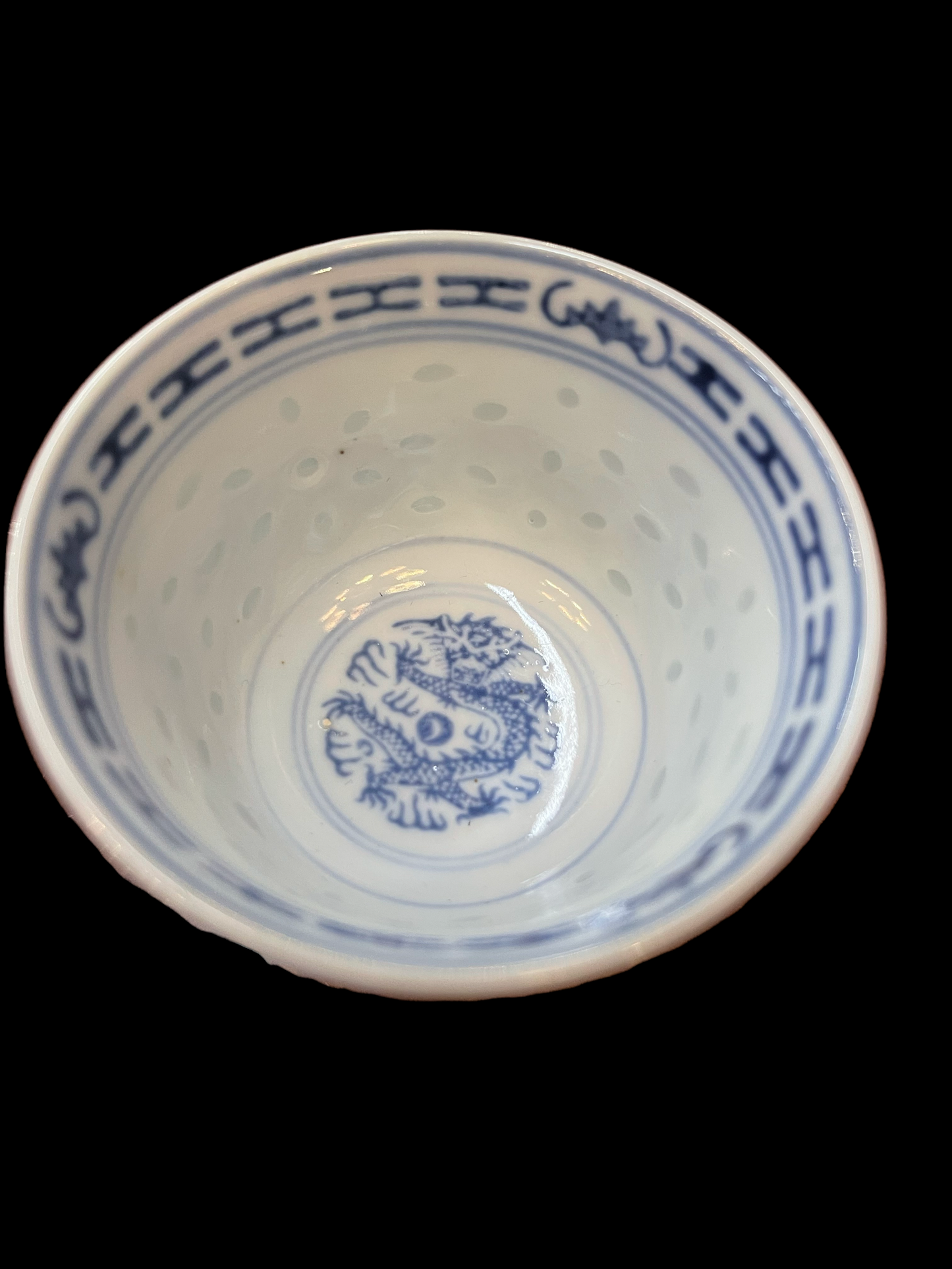 Vintage Tea Cup with Dragon Rice