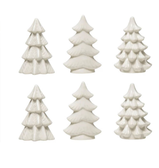 White Stoneware Christmas Tree