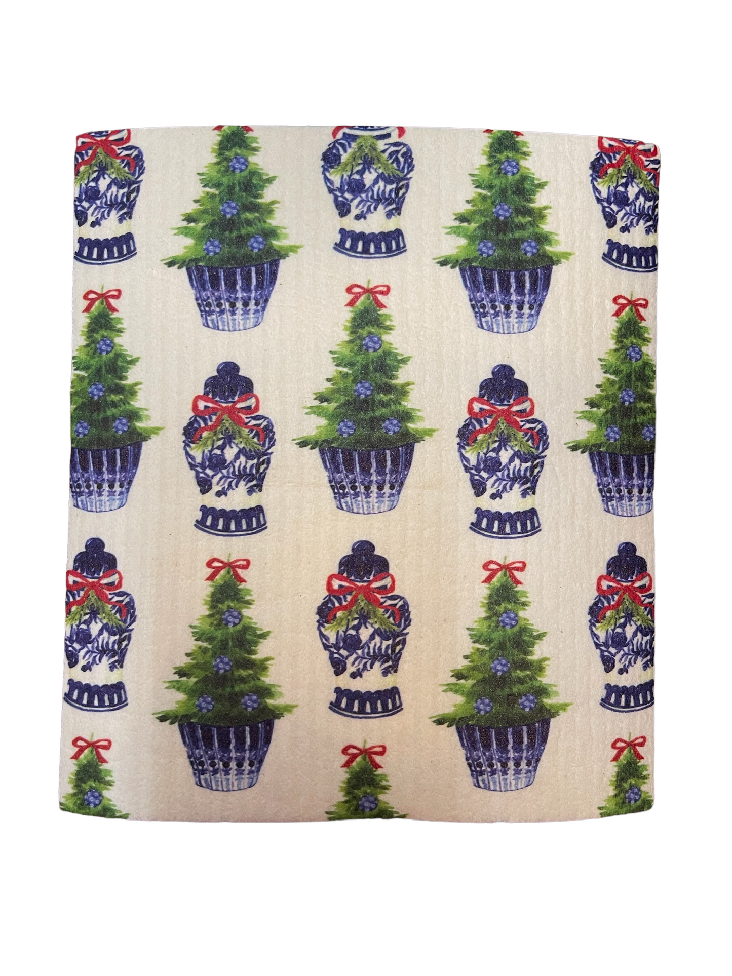 Blue & White Holiday Kitchen Cloth