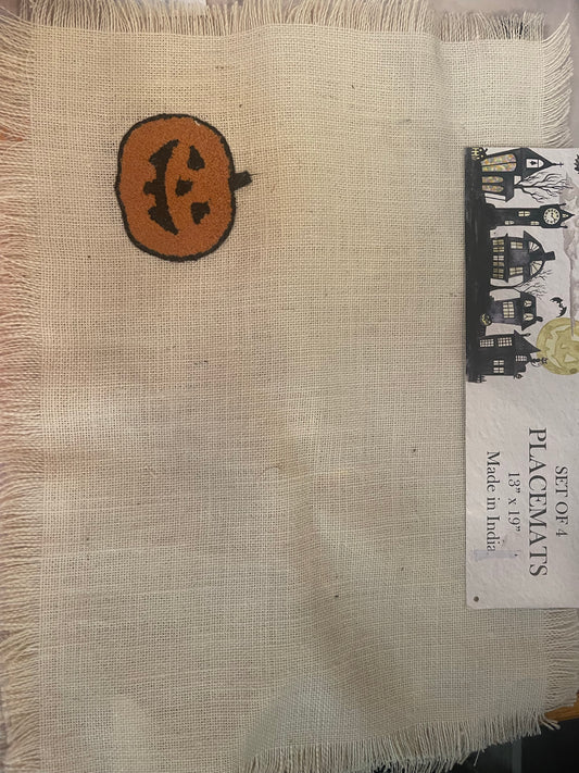 Set of 4 Pumpkins placemats