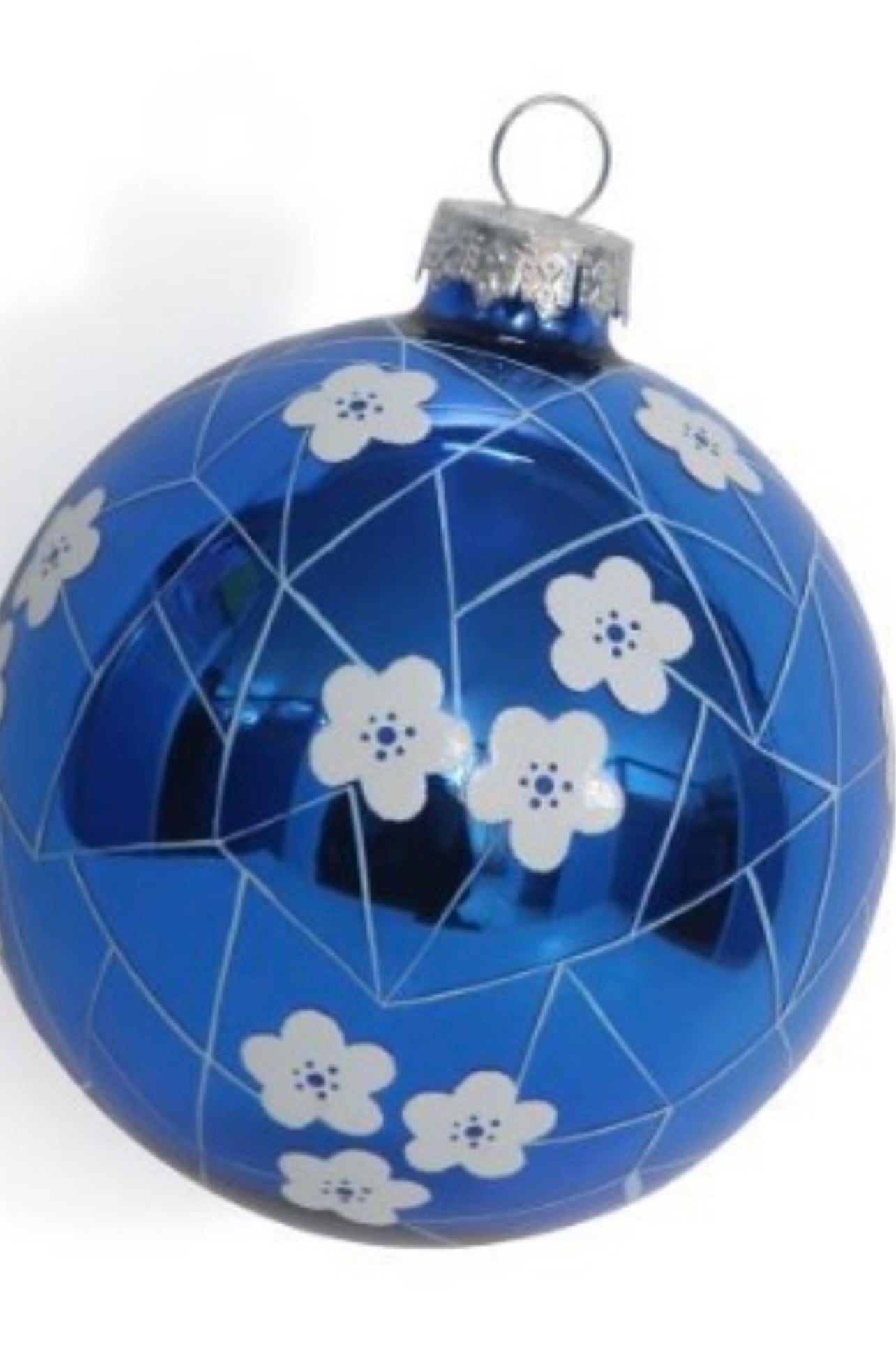 Blue & White Hand-Crafted Ornament Asst 3