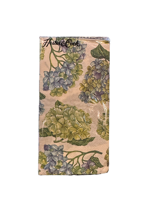 Hydrangea Green Guest Napkins pk of 16