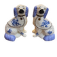 Blue and White Staffordshire Dogs